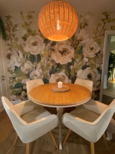 botanical mural in dining room botanical mural in dining room
