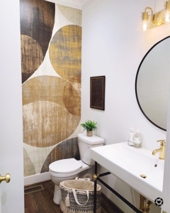 circle wallpaper mural in small toilet circle wallpaper mural in small toilet
