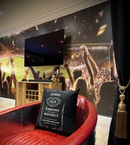 football mural in games room football mural in games room