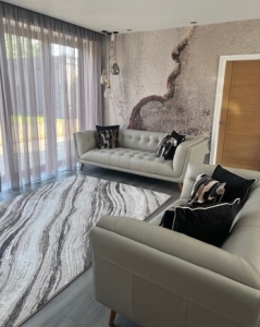 caramel geode wall mural in living room caramel geode wall mural in living room