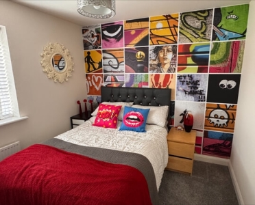 graffiti mural in red bedroom graffiti mural in red bedroom