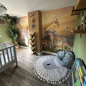 safari mural in nursery safari mural in nursery
