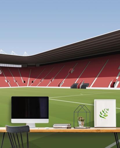 red, white and green customisable Southampton wallpaper mural called St Mary's Stadium Football Stadium for bedrooms red, white and green customisable Southampton wallpaper mural called St Mary's Stadium Football Stadium for bedrooms