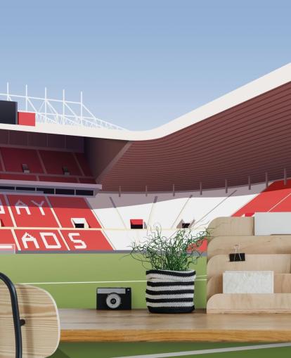 red, white and green customisable Sunderland wallpaper mural called Stadium of Light Football Stadium for bedrooms and man caves red, white and green customisable Sunderland wallpaper mural called Stadium of Light Football Stadium for bedrooms and man caves