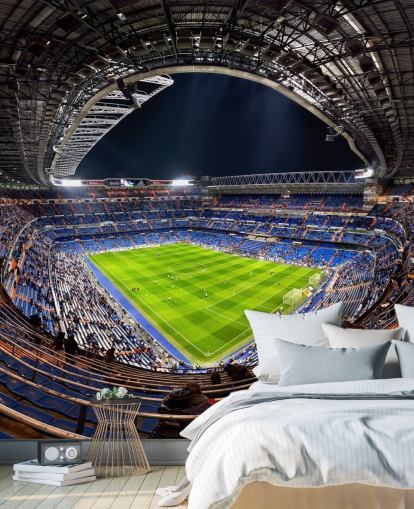 customisable football stadium wallpaper mural called Santiago Bernabéu for bedrooms, man caves and bars customisable football stadium wallpaper mural called Santiago Bernabéu for bedrooms, man caves and bars