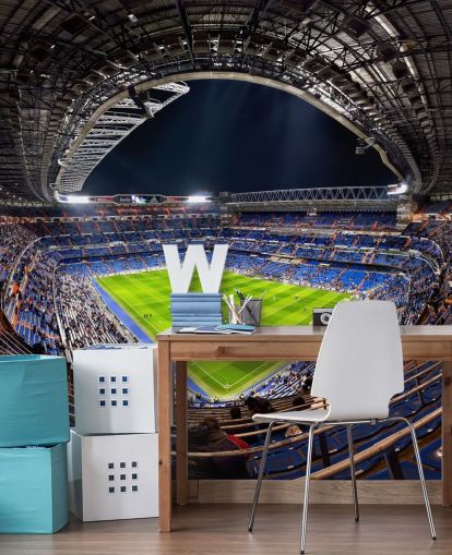 customisable football stadium wallpaper mural called Santiago Bernabéu for bedrooms, man caves and bars customisable football stadium wallpaper mural called Santiago Bernabéu for bedrooms, man caves and bars