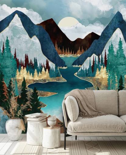 blue mountains and river wallpaper blue mountains and river wallpaper