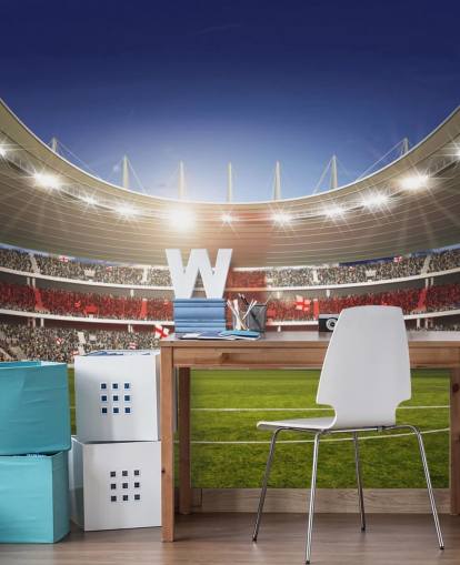 Football Stadium with England Flag mural Football Stadium with England Flag mural
