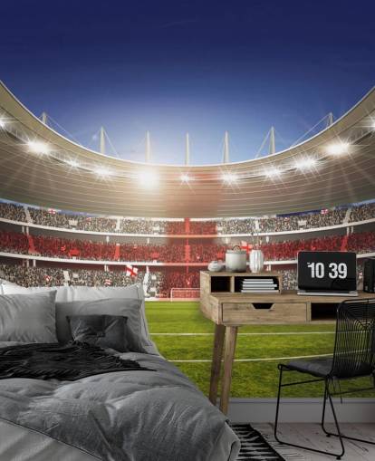Football Stadium with England Flag mural Football Stadium with England Flag mural