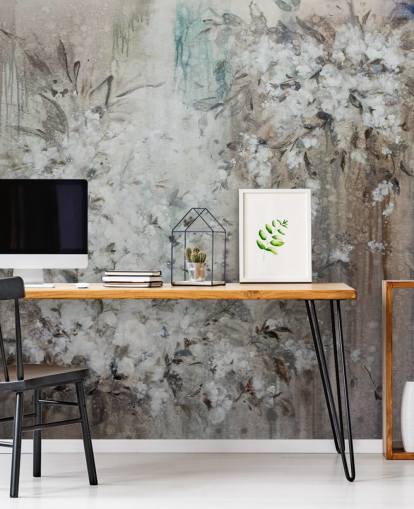 abstract floral mural abstract floral mural