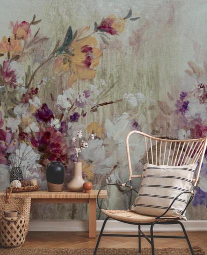 neutral floral wallpaper mural neutral floral wallpaper mural