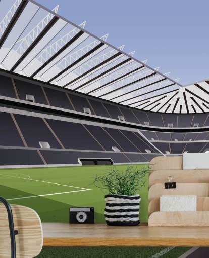 black and green newcastle united wallpaper mural called St James' Park Football Stadium by Matthew J I Wood Design & Illustration for child's bedroom black and green newcastle united wallpaper mural called St James' Park Football Stadium by Matthew J I Wood Design & Illustration for child's bedroom