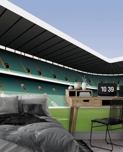 green and white customisable celtic wallpaper mural called Celtic Park Football Stadium by Matthew J I Wood green and white customisable celtic wallpaper mural called Celtic Park Football Stadium by Matthew J I Wood