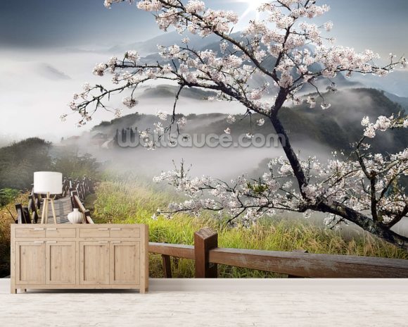 Japanese Walkway Wallpaper Wall Mural | Wallsauce USA