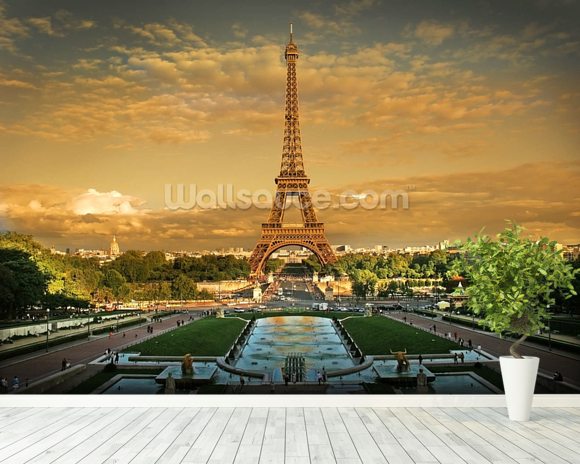 Eiffel Tower Paris Wallpaper Wall Mural 