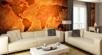 World Map Wallpaper | Map Wall Murals | Wallsauce