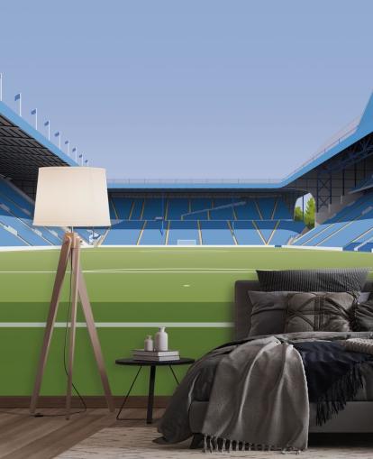 papier peint mural personnalisable bleu et vert de Sheffield Wednesday appelé Hillsborough Stadium Football Stadium pour chambres papier peint mural personnalisable bleu et vert de Sheffield Wednesday appelé Hillsborough Stadium Football Stadium pour chambres