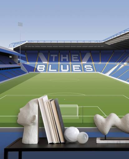 carta da parati murale personalizzabile blu, bianca e verde del Birmingham City chiamata St Andrew's Football Stadium per camere da letto carta da parati murale personalizzabile blu, bianca e verde del Birmingham City chiamata St Andrew's Football Stadium per camere da letto
