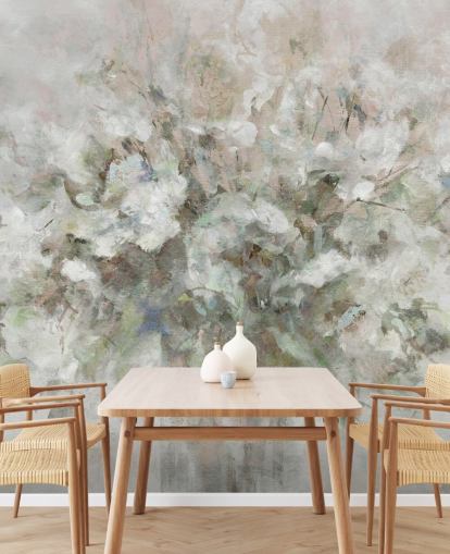 weiße, individuell gestaltbare Blumentapete namens Blooming Textures von Carol Robinson für Badezimmer, Schlafzimmer und Lounges weiße, individuell gestaltbare Blumentapete namens Blooming Textures von Carol Robinson für Badezimmer, Schlafzimmer und Lounges