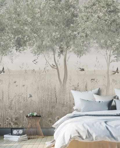 grüne, personalisierbare Gartentapete mit dem Titel The Garden of Morning Calm von Ms. Tiff grüne, personalisierbare Gartentapete mit dem Titel The Garden of Morning Calm von Ms. Tiff