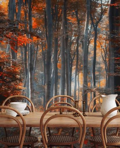 orange customisable forest wallpaper mural called Painting Forest by 1x - Artist - Ildiko Neer for bedrooms, living rooms and offices orange customisable forest wallpaper mural called Painting Forest by 1x - Artist - Ildiko Neer for bedrooms, living rooms and offices