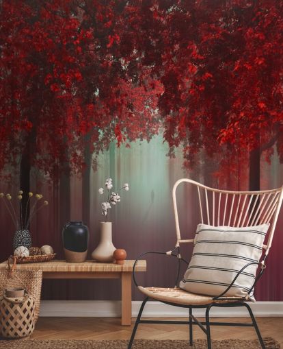 papel pintado rojo personalizado de bosque llamado Out of Love by 1x para comedores o dormitorios papel pintado rojo personalizado de bosque llamado Out of Love by 1x para comedores o dormitorios