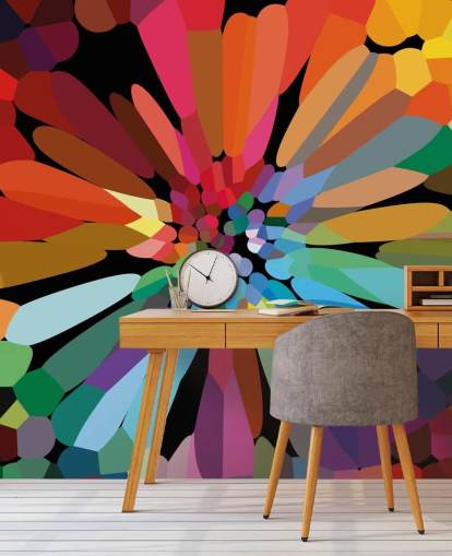 Colorful Abstract Flower Wallpaper Colorful Abstract Flower Wallpaper