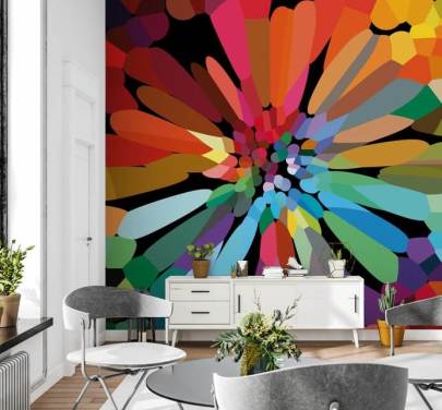Bunte abstrakte Blumentapete