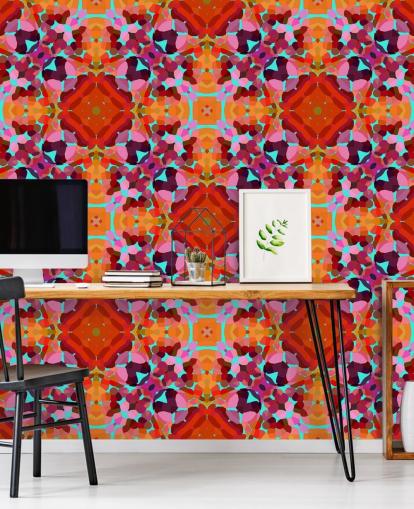 Papel pintado colorido boho Papel pintado colorido boho