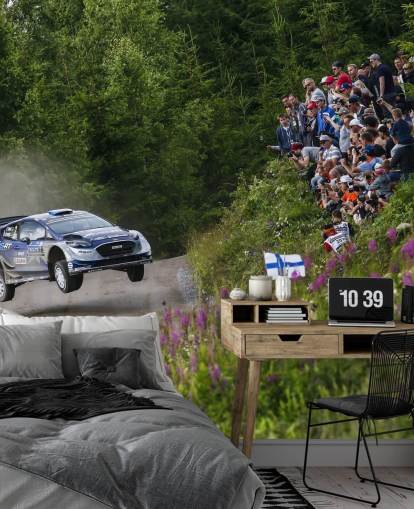 aanpasbare rallymuurschildering genaamd Ott Tanak Finland 2017 voor slaapkamers, thuiskantoren en meer aanpasbare rallymuurschildering genaamd Ott Tanak Finland 2017 voor slaapkamers, thuiskantoren en meer