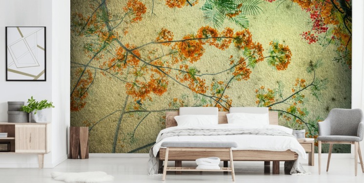 Vintage Flowers Floral Wallpaper