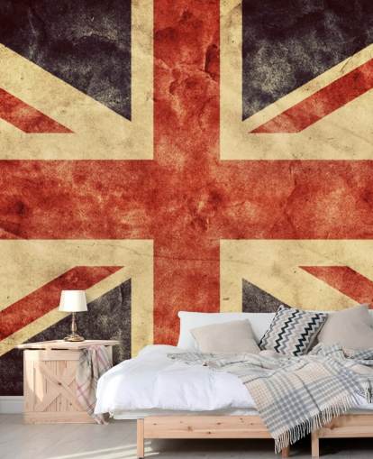red, white and blue custom union jack wallpaper mural called Vintage Union Jack for bedrooms or offices red, white and blue custom union jack wallpaper mural called Vintage Union Jack for bedrooms or offices