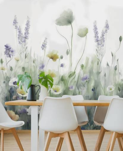 farbenfrohes Wildblumen-Wandbild namens Ease II von Marina Stupakova für Schlafzimmer und Wohnzimmer farbenfrohes Wildblumen-Wandbild namens Ease II von Marina Stupakova für Schlafzimmer und Wohnzimmer