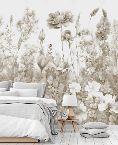 floral wallpaper mural called Flowers of My Soul by Marina Stupakova floral wallpaper mural called Flowers of My Soul by Marina Stupakova