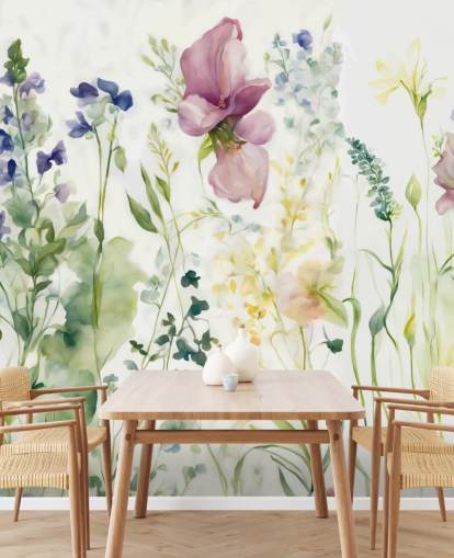 mural de papel de parede floral chamado The Softness of Heart de Marina Stupakova para quartos, salas de estar e salas de jantar mural de papel de parede floral chamado The Softness of Heart de Marina Stupakova para quartos, salas de estar e salas de jantar