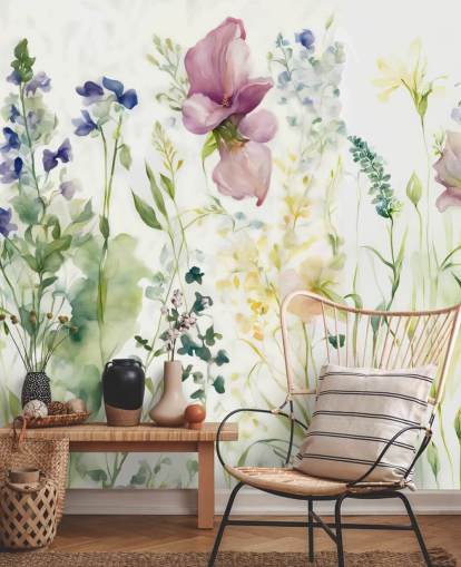 floral wallpaper mural called The Softness of Heart by Marina Stupakova for bedrooms, living rooms and dining rooms floral wallpaper mural called The Softness of Heart by Marina Stupakova for bedrooms, living rooms and dining rooms