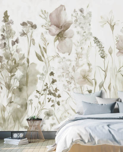 floral wallpaper mural called The Softness of Heart II by Marina Stupakova for bedrooms and lounges floral wallpaper mural called The Softness of Heart II by Marina Stupakova for bedrooms and lounges