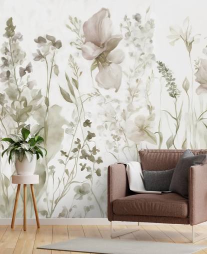 mural de papel pintado floral llamado La suavidad del corazón II de Marina Stupakova para dormitorios y salones mural de papel pintado floral llamado La suavidad del corazón II de Marina Stupakova para dormitorios y salones