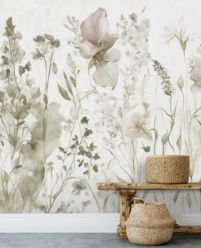 floral wallpaper mural called The Softness of Heart II by Marina Stupakova for bedrooms and lounges floral wallpaper mural called The Softness of Heart II by Marina Stupakova for bedrooms and lounges