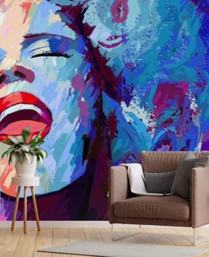 colourful painting of female singer wallpaper colourful painting of female singer wallpaper
