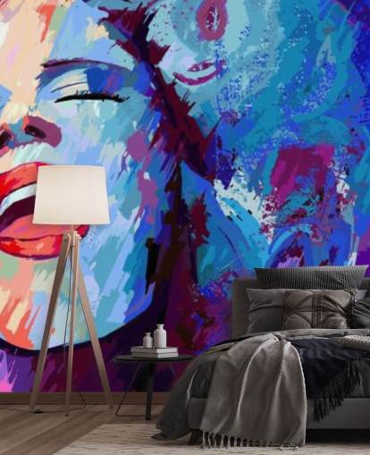 colourful painting of female singer wallpaper colourful painting of female singer wallpaper