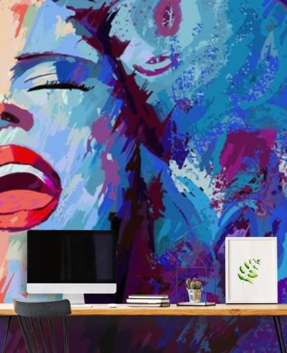 peinture colorée de papier peint chanteuse peinture colorée de papier peint chanteuse