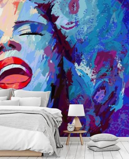 colourful painting of female singer wallpaper colourful painting of female singer wallpaper