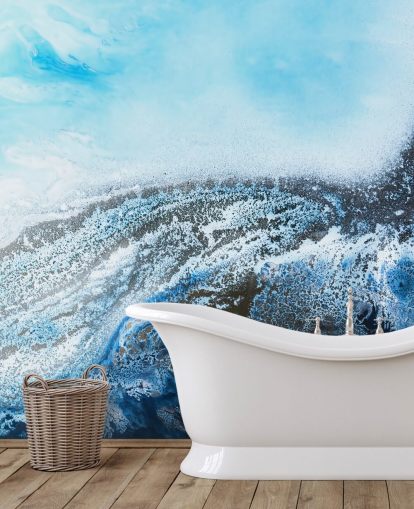 blue customisable abstract wall mural called Ocean Trance by Petra Meikle de Vlas for bathrooms and bedrooms blue customisable abstract wall mural called Ocean Trance by Petra Meikle de Vlas for bathrooms and bedrooms
