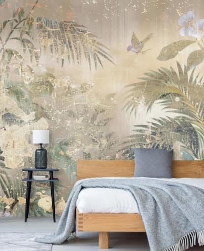 fargerikt forstyrret veggmaleri kalt Distressed Forest Scene av Rafal Kulik for soverom og stuer fargerikt forstyrret veggmaleri kalt Distressed Forest Scene av Rafal Kulik for soverom og stuer