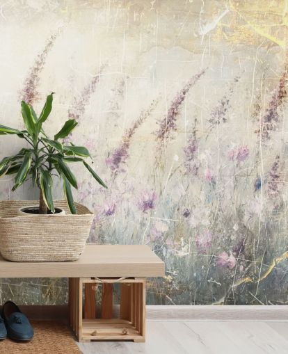 mural de papel de parede de lavanda personalizável chamado Distressed Lavender de Rafal Kulik mural de papel de parede de lavanda personalizável chamado Distressed Lavender de Rafal Kulik