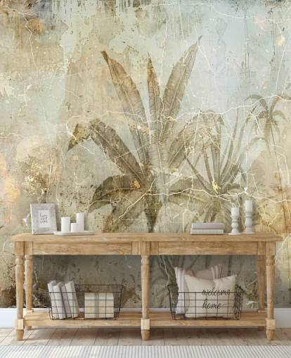 mural de parede de selva personalizável em sépia chamado Distressed Sepia Jungle de Rafal Kulik mural de parede de selva personalizável em sépia chamado Distressed Sepia Jungle de Rafal Kulik