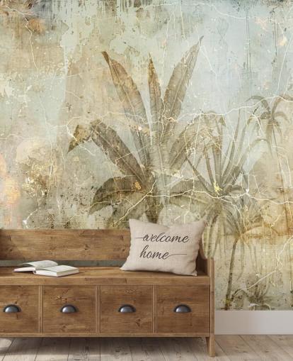 fresque murale de la jungle personnalisable en sépia appelée Distressed Sepia Jungle par Rafal Kulik fresque murale de la jungle personnalisable en sépia appelée Distressed Sepia Jungle par Rafal Kulik