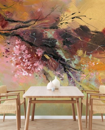 customisable abstract tree wall mural called Spring Spray by Anne Farrall Doyle customisable abstract tree wall mural called Spring Spray by Anne Farrall Doyle