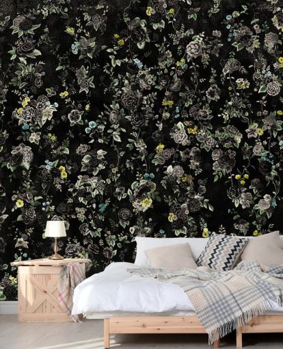 mørkt tilpasset vintage blomstermaleri kalt Aureline IV av Loris Drago for soverom og ganger mørkt tilpasset vintage blomstermaleri kalt Aureline IV av Loris Drago for soverom og ganger